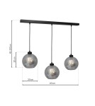Milagro Lampa wisząca SOFIA SMOKED 3xE27 MLP65800