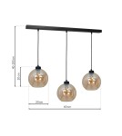 Milagro Lampa wisząca SOFIA AMBER 3xE27 MLP6581