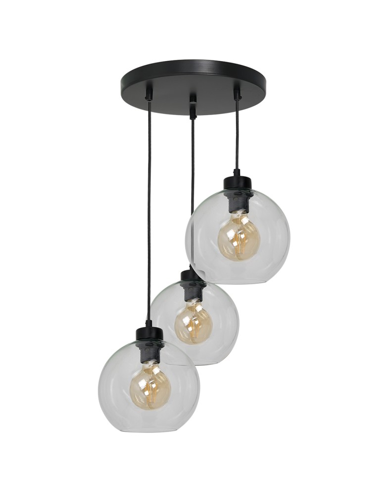 Pendant lamps - Milagro SOFIA CLEAR 3xE27 pendant lamp MLP6582 - product kolory-swiatla.pl 2
