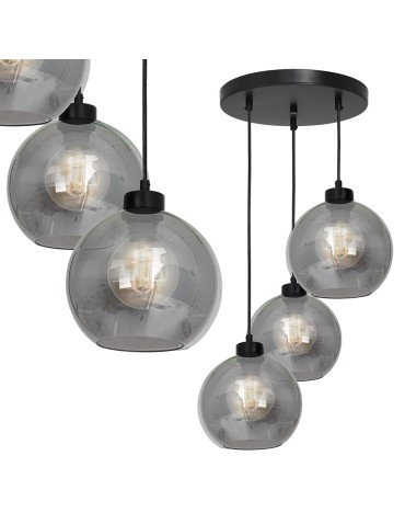 Milagro Lampa wisząca SOFIA SMOKED 3xE27 MLP6583