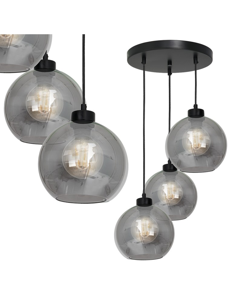 Milagro Lampa wisząca SOFIA SMOKED 3xE27 MLP6583