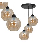 Pendant lamps - Milagro SOFIA AMBER 3xE27 pendant lamp MLP6584 - product 1