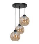 Pendant lamps - Milagro SOFIA AMBER 3xE27 pendant lamp MLP6584 - product 2
