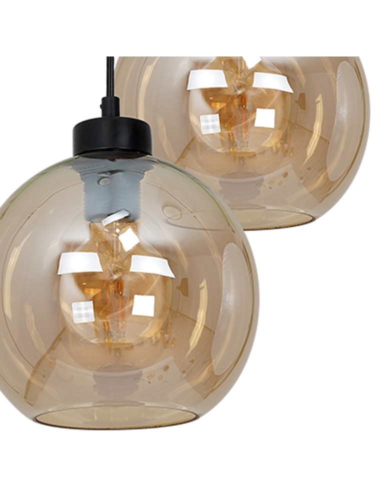 Pendant lamps - Milagro SOFIA AMBER 3xE27 pendant lamp MLP6584 - product kolory-swiatla.pl 4