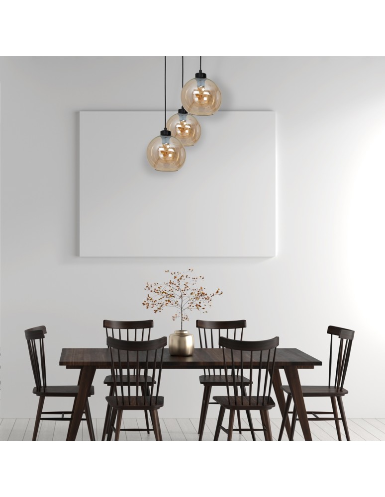 Milagro Lampa wisząca SOFIA AMBER 3xE27 MLP6584