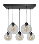 Pendant lamps - Milagro SOFIA CLEAR 5xE27 pendant lamp MLP65900 - product 2