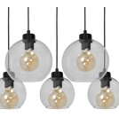 Pendant lamps - Milagro SOFIA CLEAR 5xE27 pendant lamp MLP65900 - product 3