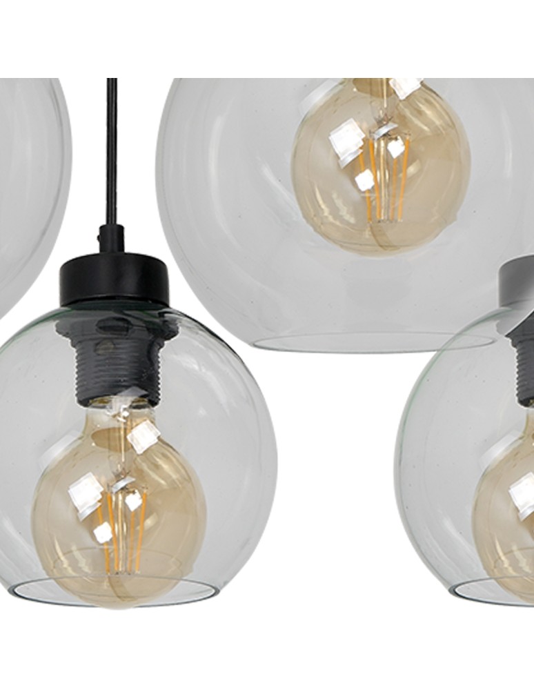 Pendant lamps - Milagro SOFIA CLEAR 5xE27 pendant lamp MLP65900 - product kolory-swiatla.pl 4