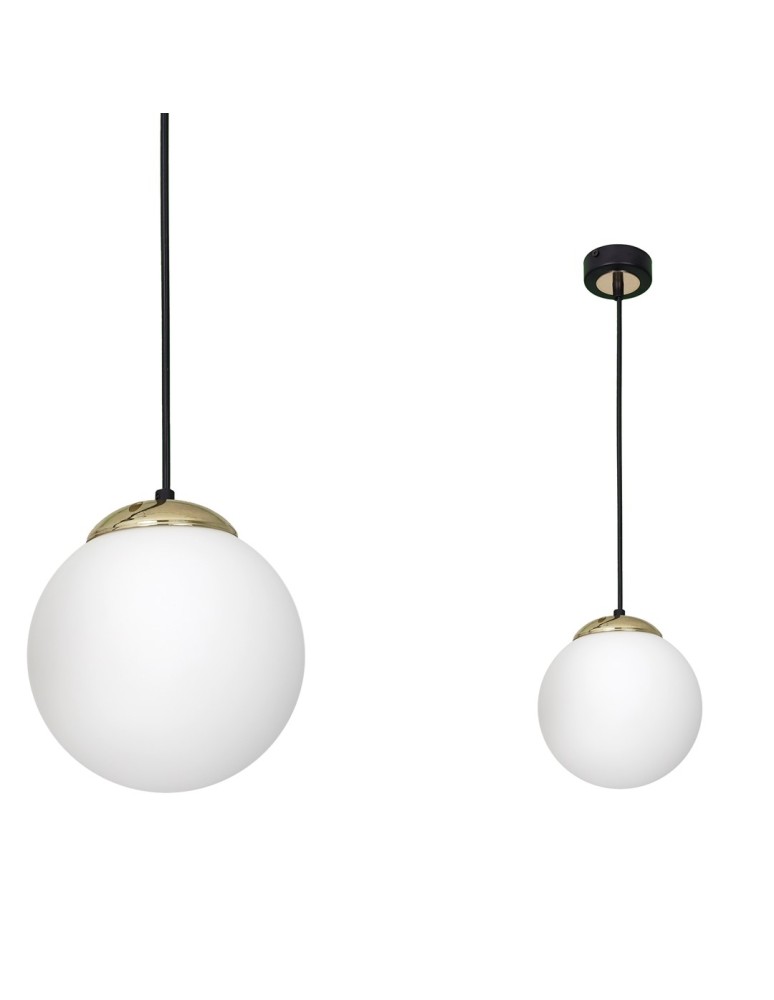 Pendant lamps - Milagro SPARTA BLACK / GOLD 1xE27 pendant lamp MLP6495 - product kolory-swiatla.pl 1