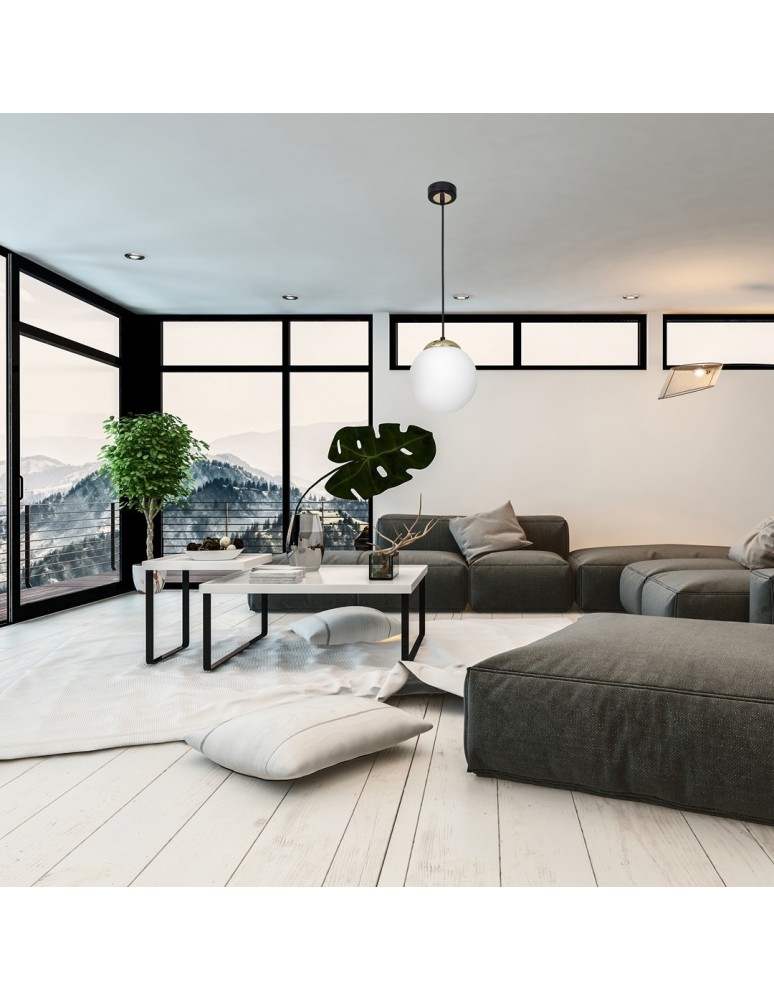 Pendant lamps - Milagro SPARTA BLACK / GOLD 1xE27 pendant lamp MLP6495 - product kolory-swiatla.pl 5