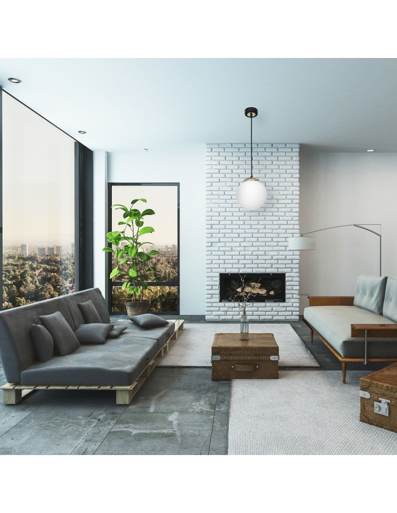 Pendant lamps - Milagro SPARTA BLACK / GOLD 1xE27 pendant lamp MLP6495 - product kolory-swiatla.pl 6