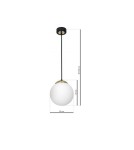 Pendant lamps - Milagro SPARTA BLACK / GOLD 1xE27 pendant lamp MLP6495 - product 7