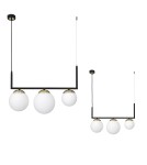 Milagro Lampa wisząca SPARTA BLACK / GOLD 3xE14 MLP6498