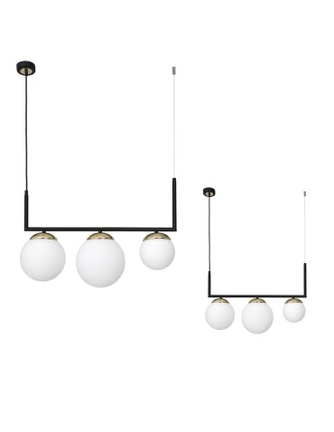 Milagro SPARTA BLACK / GOLD 3xE14 pendant lamp MLP6498