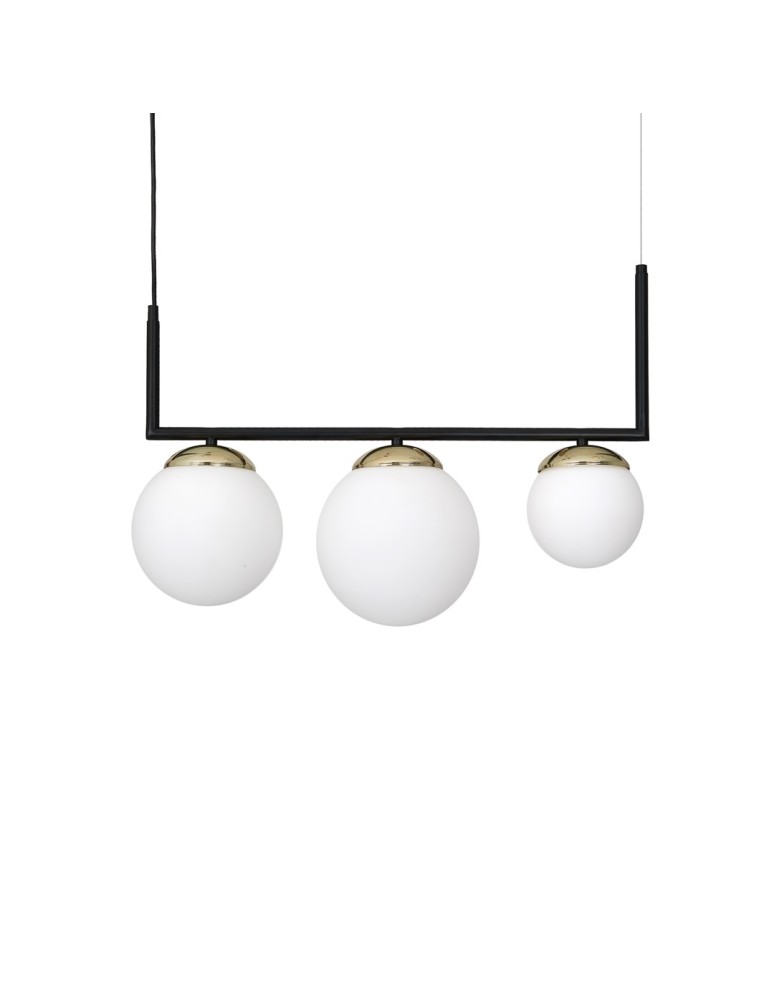 Milagro Lampa wisząca SPARTA BLACK / GOLD 3xE14 MLP6498