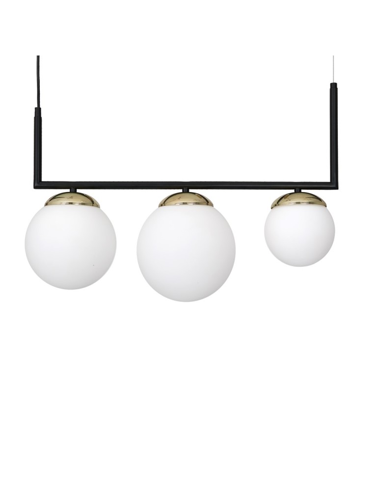 Pendant lamps - Milagro SPARTA BLACK / GOLD 3xE14 pendant lamp MLP6498 - product kolory-swiatla.pl 4