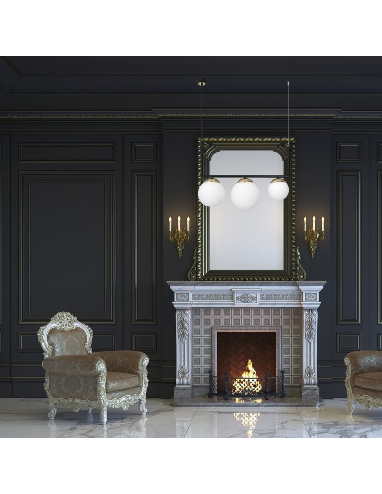 Pendant lamps - Milagro SPARTA BLACK / GOLD 3xE14 pendant lamp MLP6498 - product kolory-swiatla.pl 5