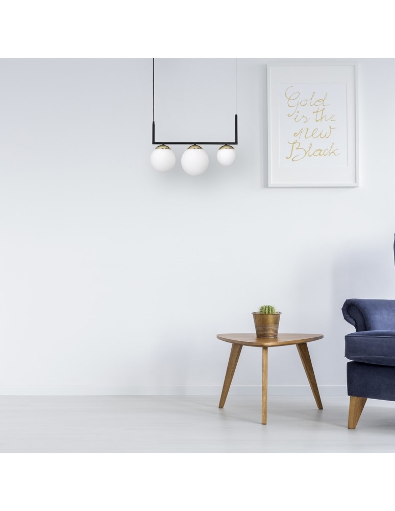 Pendant lamps - Milagro SPARTA BLACK / GOLD 3xE14 pendant lamp MLP6498 - product kolory-swiatla.pl 6