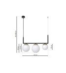 Pendant lamps - Milagro SPARTA BLACK / GOLD 3xE14 pendant lamp MLP6498 - product 7