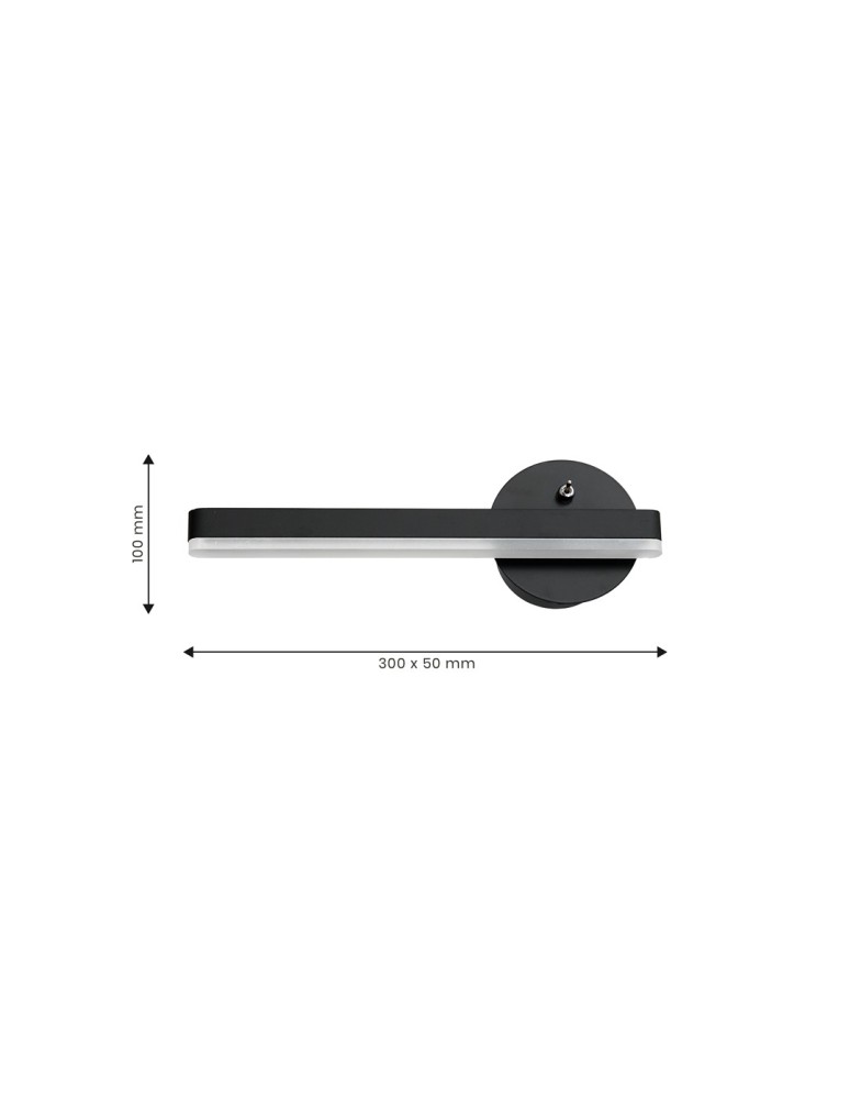 Wall lamps - Milagro Wall lamp SYDNEY 6W LED BLACK left ML6346 - product kolory-swiatla.pl 4