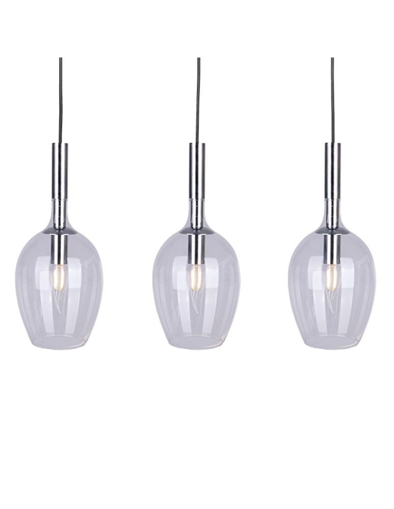 Pendant lamps - Milagro TANGO CLEAR 3xE14 pendant lamp ML6164 - product kolory-swiatla.pl 3