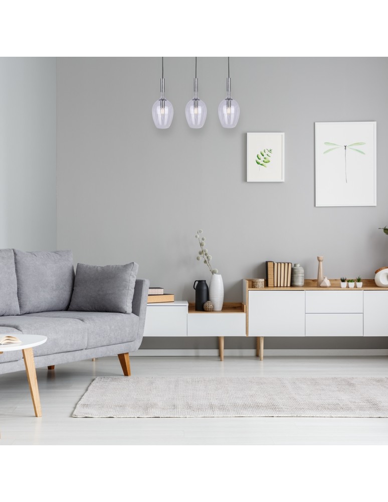 Pendant lamps - Milagro TANGO CLEAR 3xE14 pendant lamp ML6164 - product kolory-swiatla.pl 5