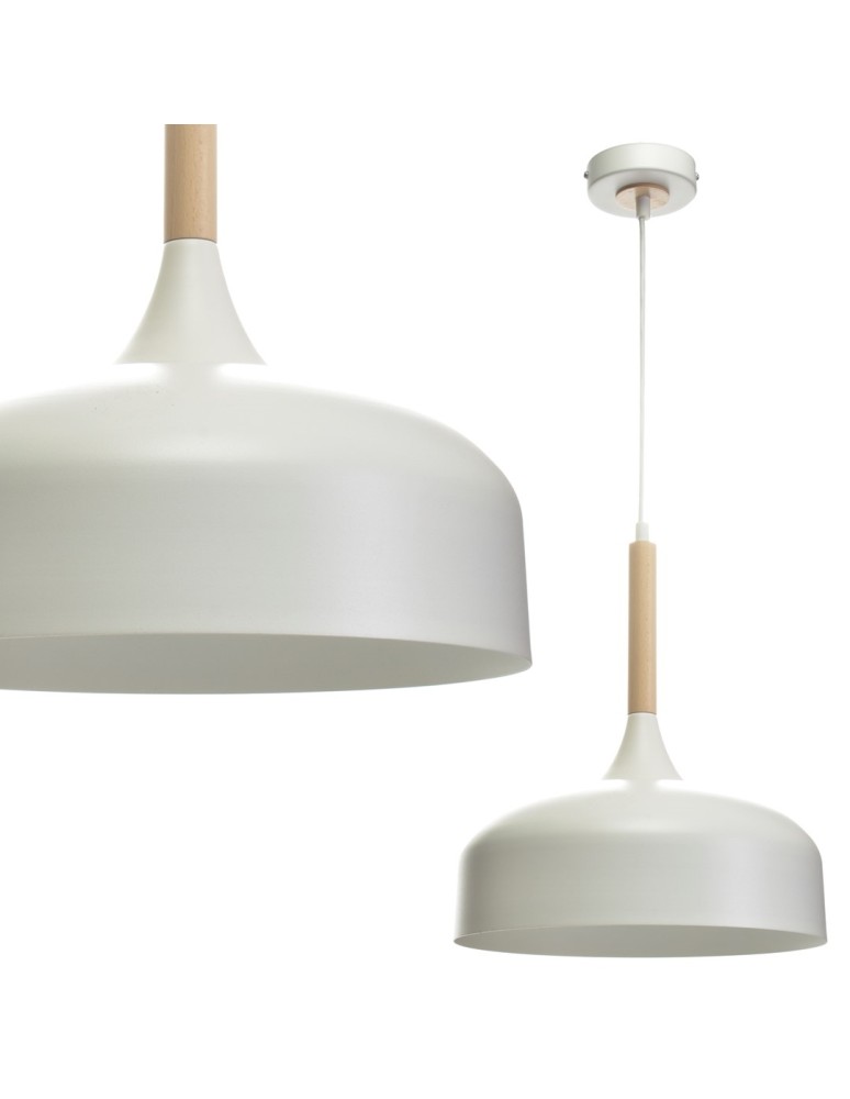 Pendant lamps - Milagro TAYLOR WHITE 1xE27 60W pendant lamp MLP6217 - product kolory-swiatla.pl 1