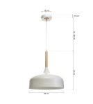 Pendant lamps - Milagro TAYLOR WHITE 1xE27 60W pendant lamp MLP6217 - product 9