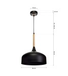Milagro Lampa wisząca TAYLOR BLACK 1xE27 60W MLP6218