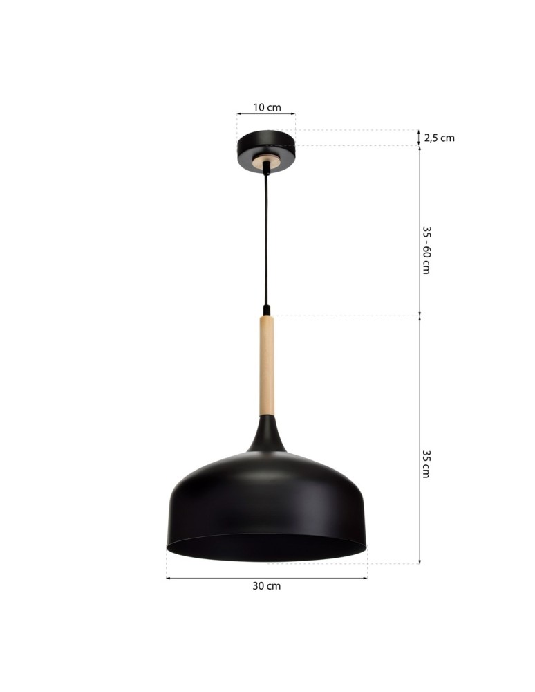Milagro Lampa wisząca TAYLOR BLACK 1xE27 60W MLP6218