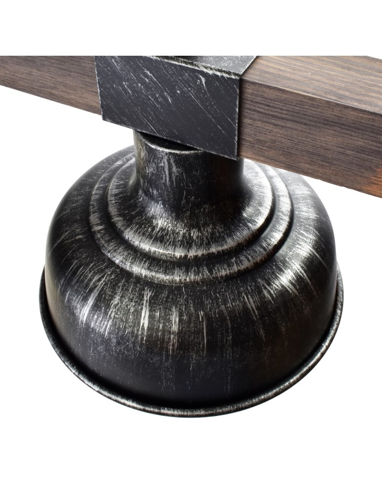 Milagro Lampa wisząca FARO BLACK / WOOD 2xE27 MLP6242