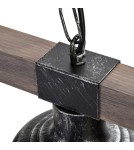 Milagro Lampa wisząca FARO BLACK / WOOD 2xE27 MLP6242