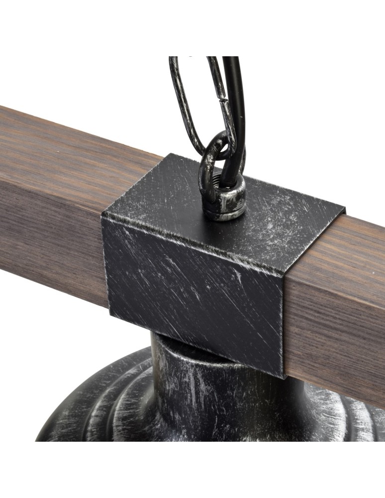 Pendant lamps - Milagro FARO BLACK / WOOD 2xE27 pendant lamp MLP6242 - product kolory-swiatla.pl 4