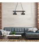 Pendant lamps - Milagro FARO BLACK / WOOD 2xE27 pendant lamp MLP6242 - product 8