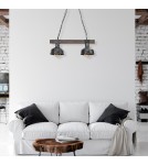 Pendant lamps - Milagro FARO BLACK / WOOD 2xE27 pendant lamp MLP6242 - product 9