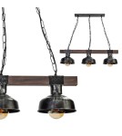 Pendant lamps - Milagro FARO BLACK / WOOD pendant lamp 3xE27 MLP6243 - product 1