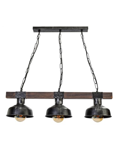 Milagro FARO BLACK / WOOD pendant lamp 3xE27 MLP6243 - product 2