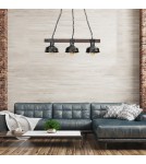 Pendant lamps - Milagro FARO BLACK / WOOD pendant lamp 3xE27 MLP6243 - product 6