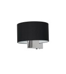 Wall lamps with lampshade - Milagro Wall lamp CASINO BLACK/CHROME 1xE27 ML6377 - product 2