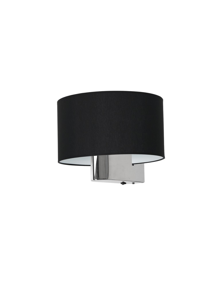 Wall lamps with lampshade - Milagro Wall lamp CASINO BLACK/CHROME 1xE27 ML6377 - product kolory-swiatla.pl 2