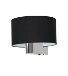 Wall lamps with lampshade - Milagro Wall lamp CASINO BLACK/CHROME 1xE27 ML6377 - product 3