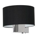 Wall lamps with lampshade - Milagro Wall lamp CASINO BLACK/CHROME 1xE27 ML6377 - product 4
