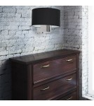 Wall lamps with lampshade - Milagro Wall lamp CASINO BLACK/CHROME 1xE27 ML6377 - product 5