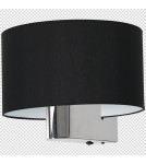 Wall lamps with lampshade - Milagro Wall lamp CASINO BLACK/CHROME 1xE27 ML6377 - product 8