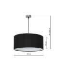 Product categories - Milagro CASINO BLACK/CHROME 1xE27 pendant lamp ML63800 - product 7