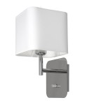 Wall lamps with lampshade - Milagro Wall lamp NAPOLI WHITE/CHROME 1xE27 ML6359 - product 2