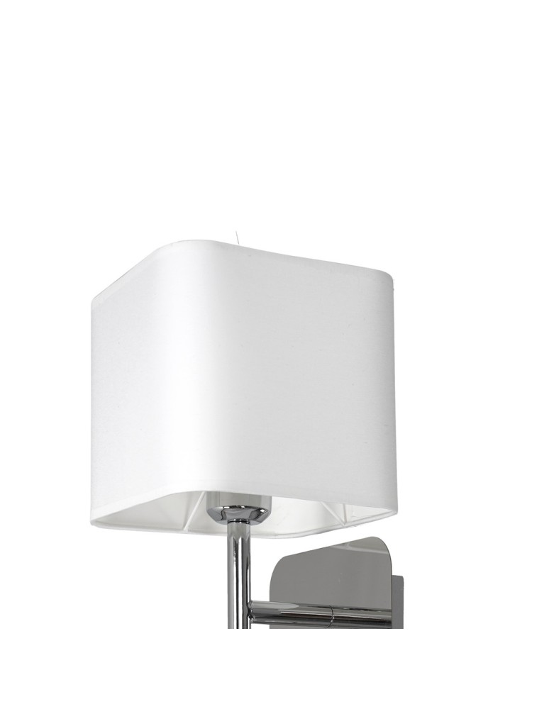Wall lamps with lampshade - Milagro Wall lamp NAPOLI WHITE/CHROME 1xE27 ML6359 - product kolory-swiatla.pl 3