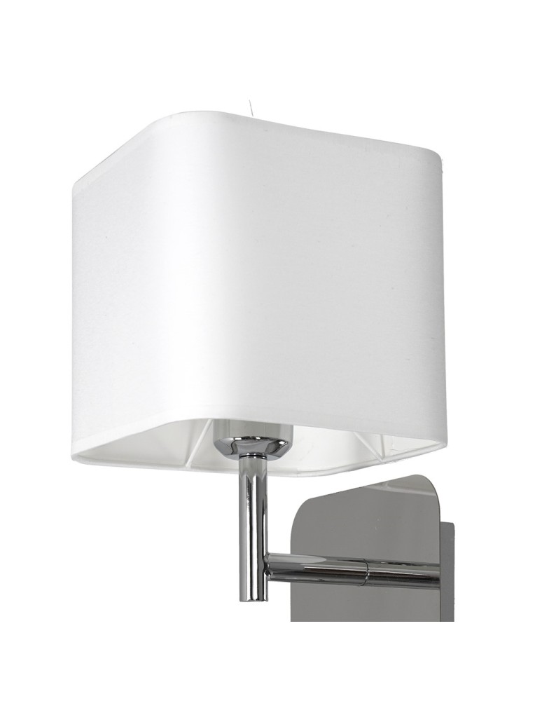 Wall lamps with lampshade - Milagro Wall lamp NAPOLI WHITE/CHROME 1xE27 ML6359 - product kolory-swiatla.pl 4