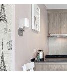 Wall lamps with lampshade - Milagro Wall lamp NAPOLI WHITE/CHROME 1xE27 ML6359 - product 6