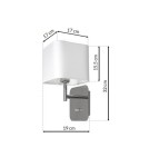 Wall lamps with lampshade - Milagro Wall lamp NAPOLI WHITE/CHROME 1xE27 ML6359 - product 7